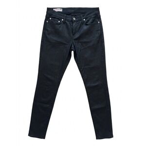 Red Engine Scorcher Black Coated Skinny Jeans Womens Size 28 USA Made Slim Fit